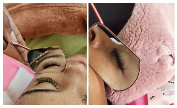 A Premium Set of Hybrid Eyelash Extensions
